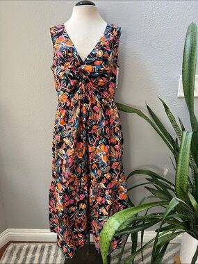 NWT French Connection Black Maxi Dress XL
